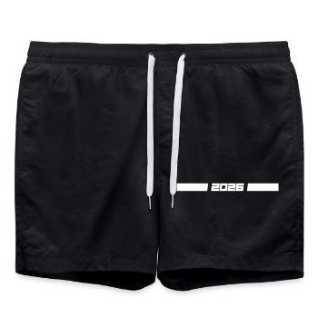 2026 Linie - Badeshorts - Schwarz - Vorne - AI Model Male 185 light (185cm)