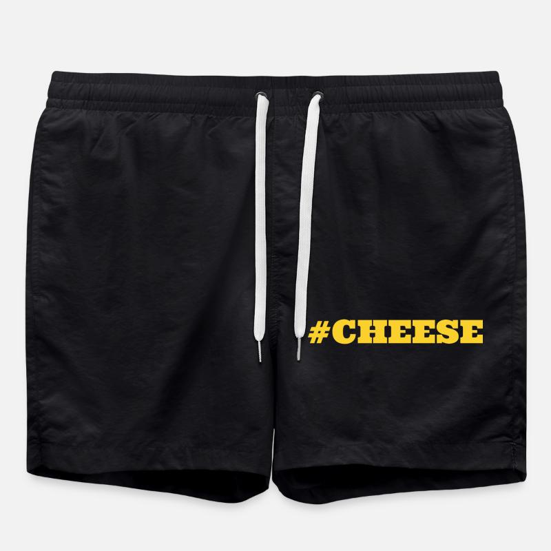 #Cheese cheese - Swim Trunks - black