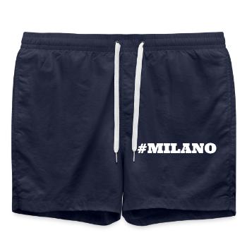 #Milano Milan Milan - Swim Trunks - french navy - Front - AI Model Male 185 light (185cm)