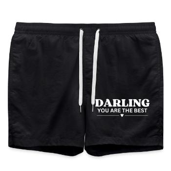 Chérie, tu es la meilleure - Short de bain - noir - Devant - AI Model Male 185 light (185cm)