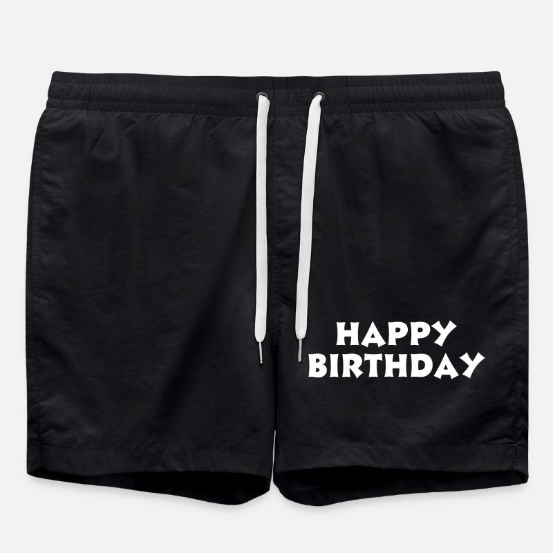 Happy Birthday - Swim Trunks - black