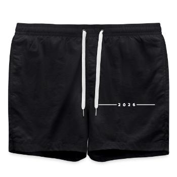 2026 stroke - Swim Trunks - black - Front - AI Model Male 185 light (185cm)