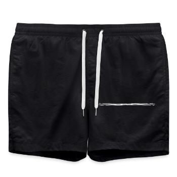 Kunststrich blanc (couleur changeable) 1 - Short de bain - noir - Devant - AI Model Male 185 light (185cm)