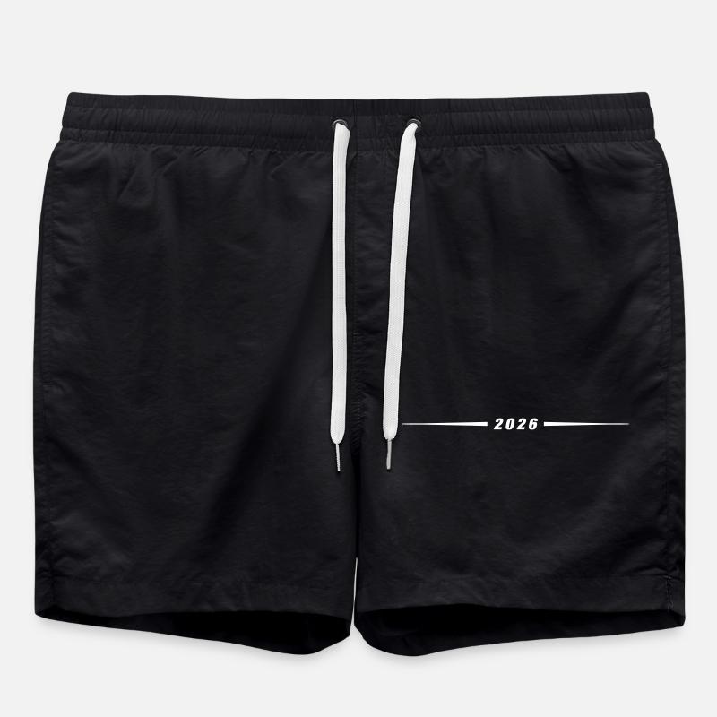 2026 year line - Swim Trunks - black