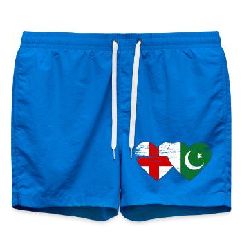 Angleterre Pakistan Drapeau Coeur - Short de bain - cobalt blue - Devant