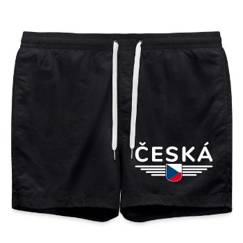 Ich liebe Tschechien T-Shirt Outfit Design - Badeshorts - Schwarz - Vorne - AI Model Male 185 light (185cm)