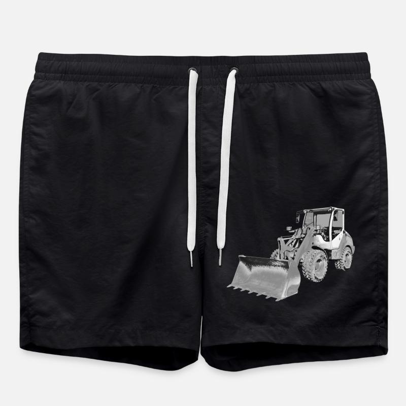 wheel loader - Swim Trunks - black