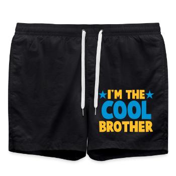 Je suis le frère COOL! - Short de bain - noir - Devant - AI Model Male 185 light (185cm)