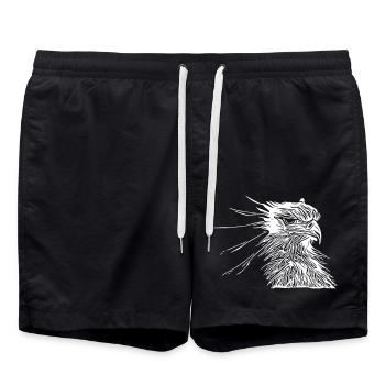 oiseau - Short de bain - noir - Devant - AI Model Male 185 light (185cm)