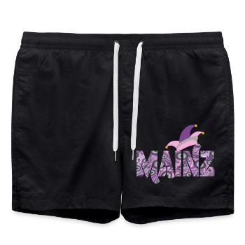 mainz carnival e 6 - Swim Trunks - black - Front - AI Model Male 185 light (185cm)
