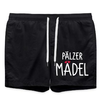 Pälzer Mädel - Badeshorts - Schwarz - Vorne - AI Model Male 185 light (185cm)