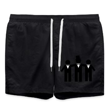 jeune marié - Short de bain - noir - Devant - AI Model Male 185 light (185cm)