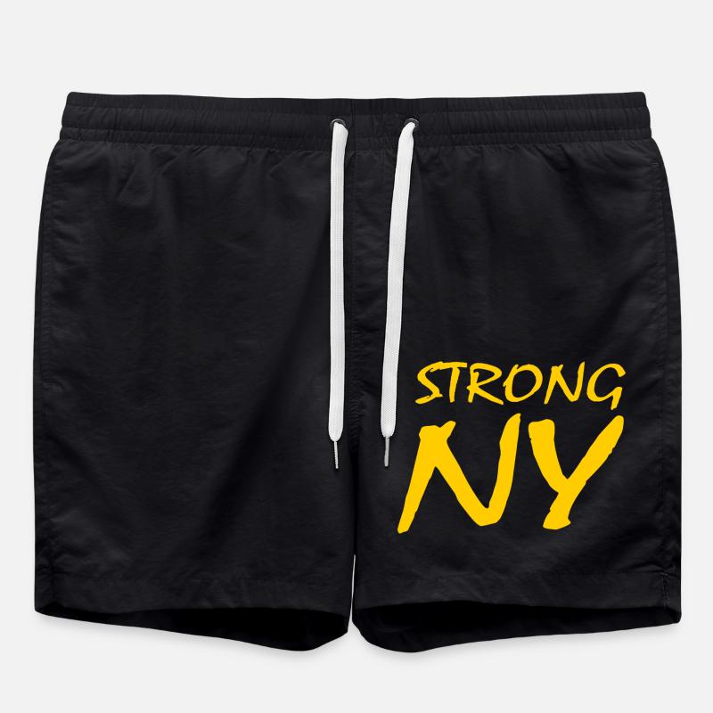 New York - Badeshorts - Schwarz