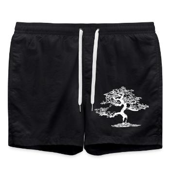 Niedlicher Bonsai - Badeshorts - Schwarz - Vorne - AI Model Male 185 light (185cm)
