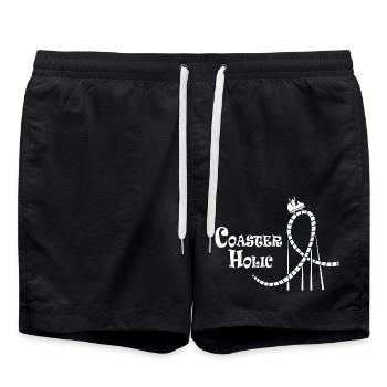 Achterbahn Ingenieur - Badeshorts - Schwarz - Vorne - AI Model Male 185 light (185cm)