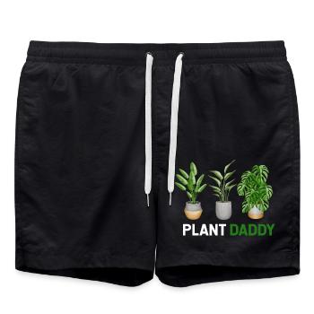 Plant Dad Shirt, Plant Daddy, Plant Shirt for Men - Badeshorts - Schwarz - Vorne - AI Model Male 185 light (185cm)