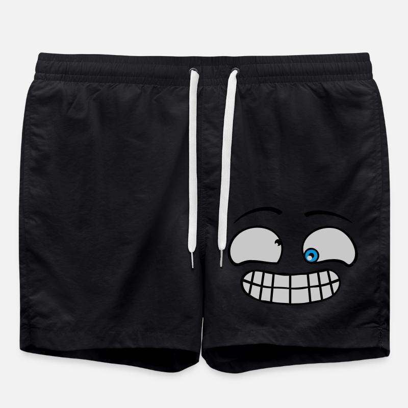 Visage grimace effronté - Short de bain - noir