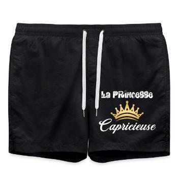 La princesse capricieuse - Short de bain - noir - Devant - AI Model Male 185 light (185cm)