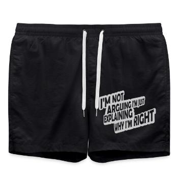 I m not arguing - Swim Trunks - black - Front - AI Model Male 185 light (185cm)