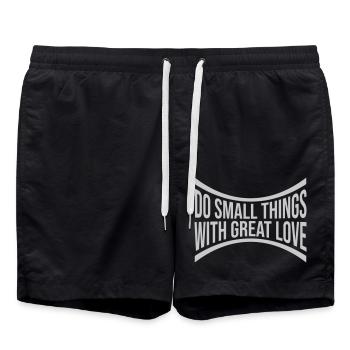 Zitat do small things - Badeshorts - Schwarz - Vorne - AI Model Male 185 light (185cm)