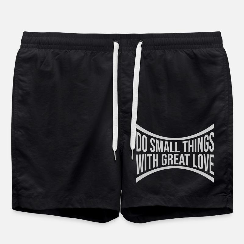Zitat do small things - Badeshorts - Schwarz