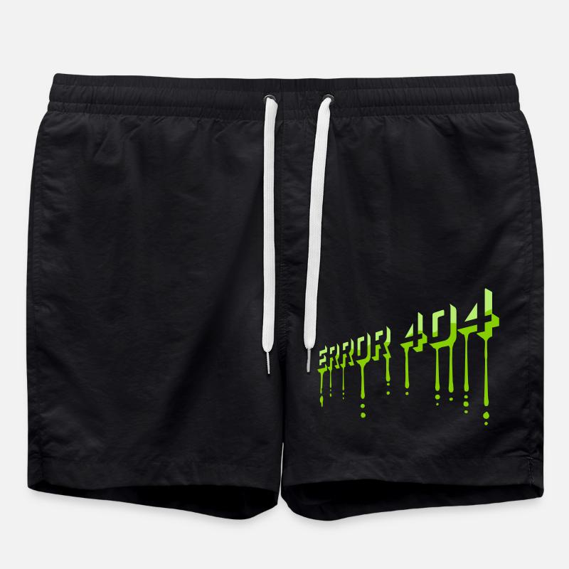 Mucus Drops Error 404 - Swim Trunks - black