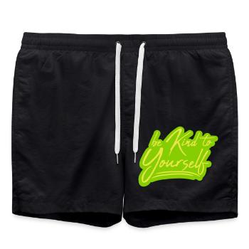 soyez gentil avec vous-même - Short de bain - noir - Devant - AI Model Male 185 light (185cm)
