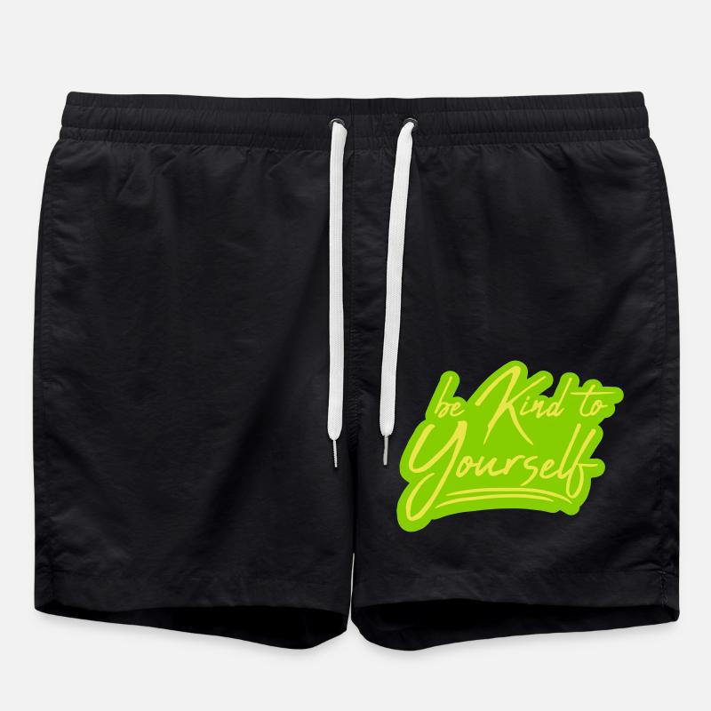 be kind to yourself - Swim Trunks - black