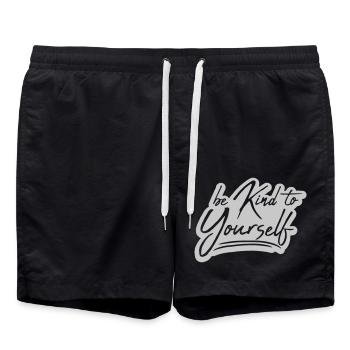 be kind to yourself - Swim Trunks - black - Front - AI Model Male 185 light (185cm)