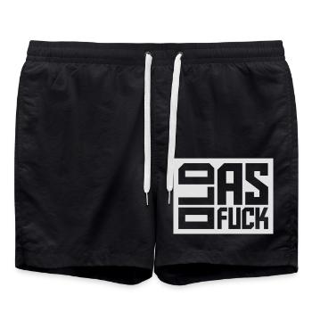 old AF Text Logo - Swim Trunks - black - Front - AI Model Male 185 light (185cm)