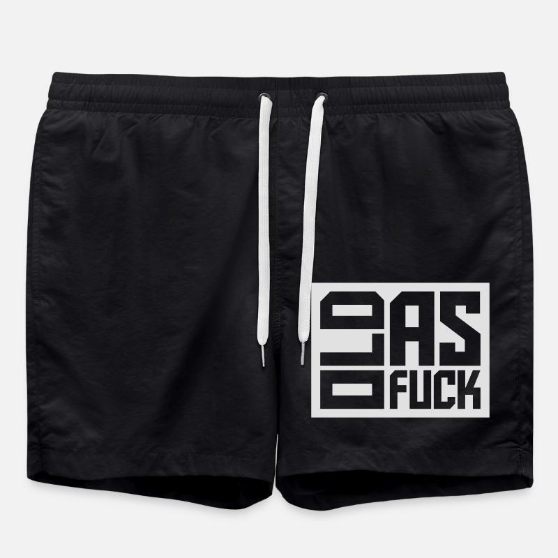 old AF Text Logo - Swim Trunks - black