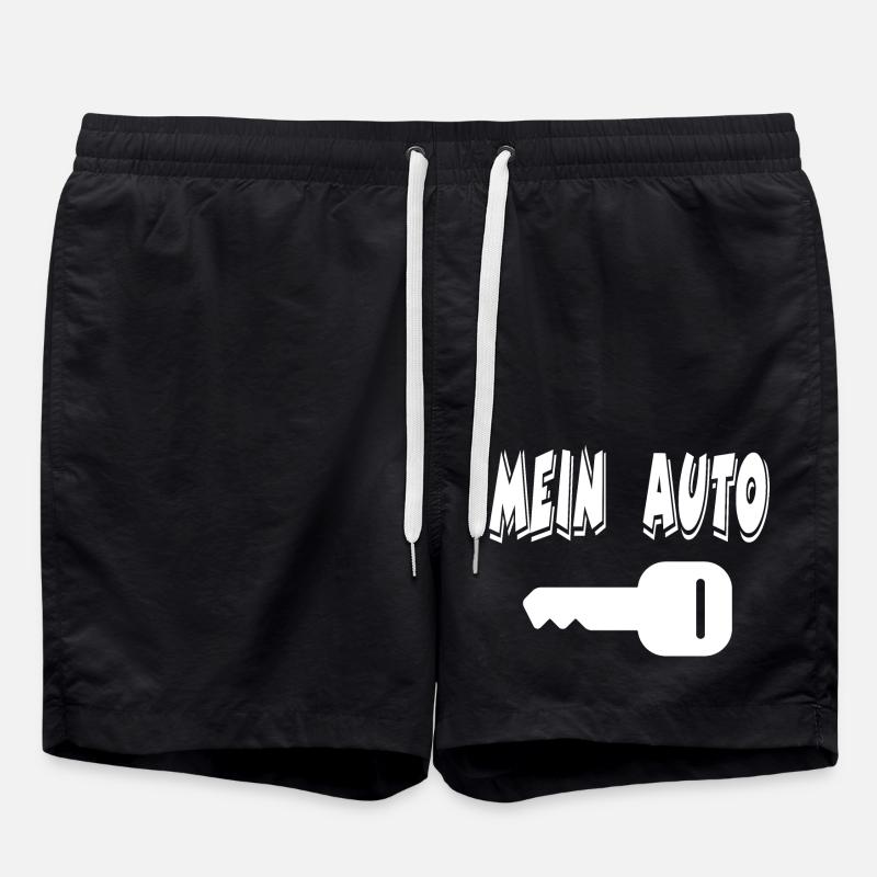 Auto - Badeshorts - Schwarz