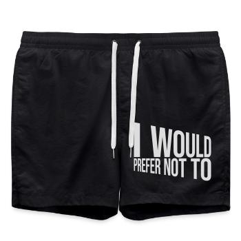 Je préfère ne pas - Short de bain - noir - Devant - AI Model Male 185 light (185cm)
