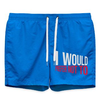 I prefer not to - Swim Trunks - cobalt blue - Front