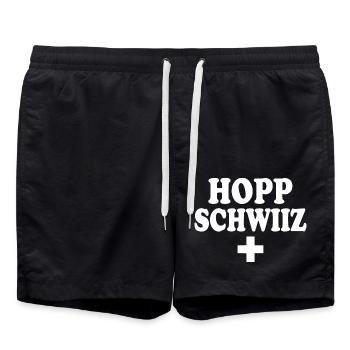 Hopp schwiiz - Short de bain - noir - Devant - AI Model Male 185 light (185cm)