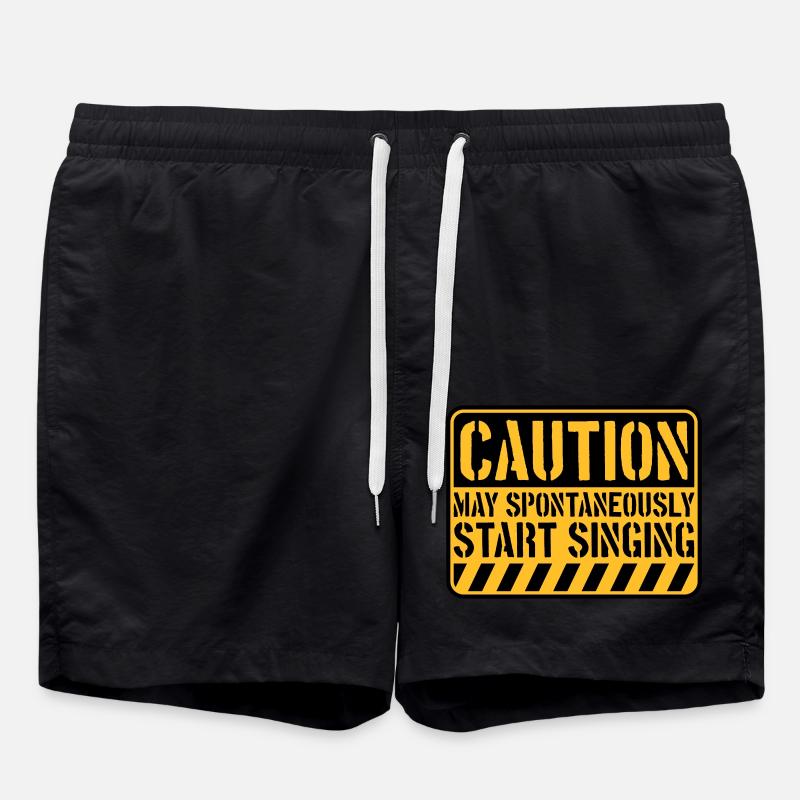 may spontaneously start singing - Badeshorts - Schwarz