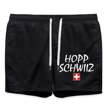 Hopp schwiiz - Short de bain - noir - Devant - AI Model Male 185 light (185cm)