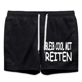 Reiten - Badeshorts - Schwarz - Vorne - AI Model Male 185 light (185cm)