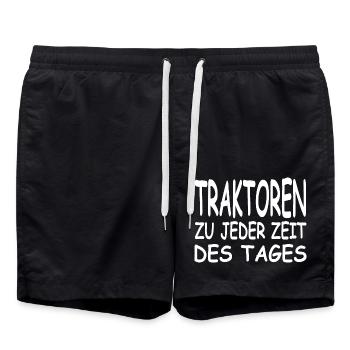 Traktor - Badeshorts - Schwarz - Vorne - AI Model Male 185 light (185cm)