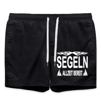 Segeln - Badeshorts - Schwarz - Vorne - AI Model Male 185 light (185cm)