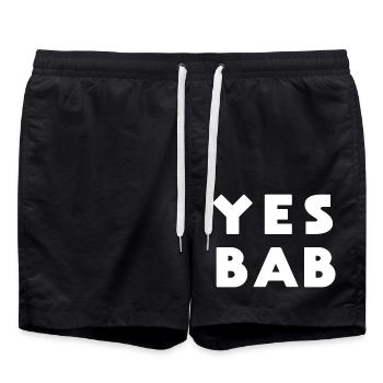 Bab Birmingham Argot - Short de bain - noir - Devant - AI Model Male 185 light (185cm)