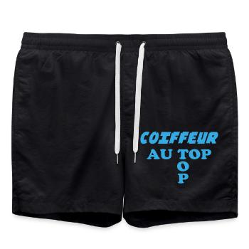 COIFFEUR au top - Short de bain - noir - Devant - AI Model Male 185 light (185cm)