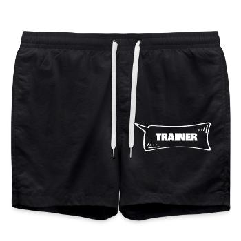 Speech Bubble Trainer - Swim Trunks - black - Front - AI Model Male 185 light (185cm)