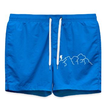 Hiking Mountains Mountain - Swim Trunks - cobalt blue - Front