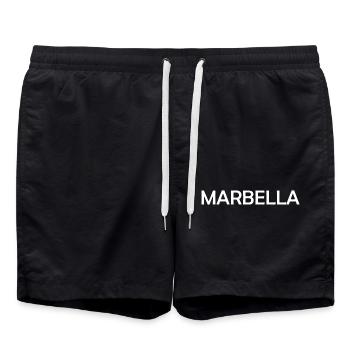 Marbella España Spain Spainen - Swim Trunks - black - Front - AI Model Male 185 light (185cm)
