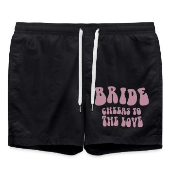 Bride - cheers to the love - Badeshorts - Schwarz - Vorne - AI Model Male 185 light (185cm)