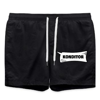 Cadeau pour Chef Pâtissier - Short de bain - noir - Devant - AI Model Male 185 light (185cm)