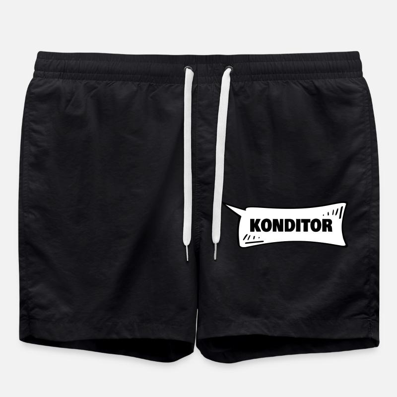 Gift for Pastry Chef - Swim Trunks - black