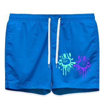 2 Heavy Metal Hard Rock Graffiti Cornes Gestes de la main - Short de bain - cobalt blue - Devant