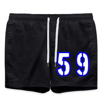 59 Number Symbol - Swim Trunks - black - Front - AI Model Male 185 light (185cm)